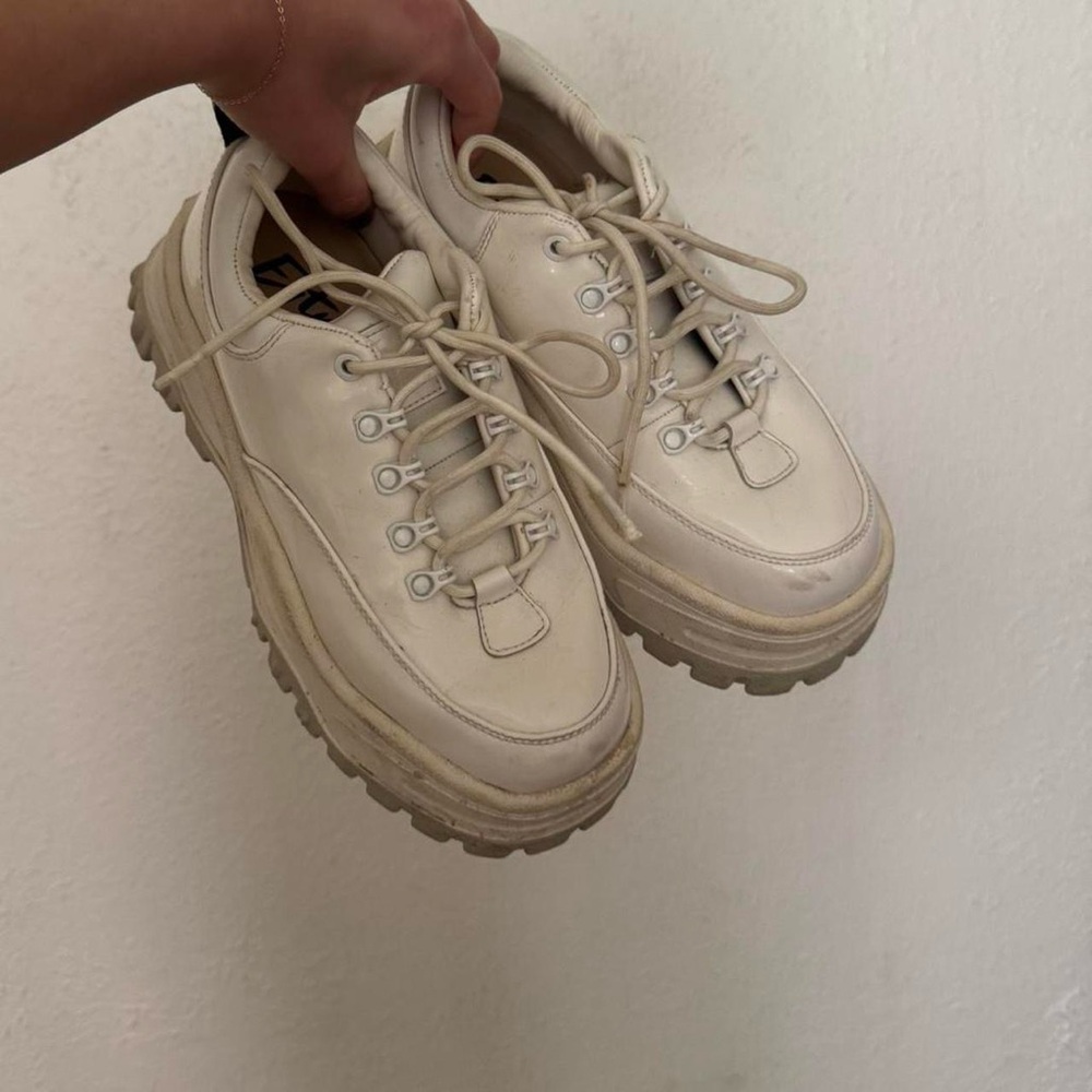Eytys Angel White Patent Chunky Sneakers